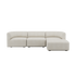  | Fjord Sofa - 3 pers. - Sealife Ivory Med puf | SACKit