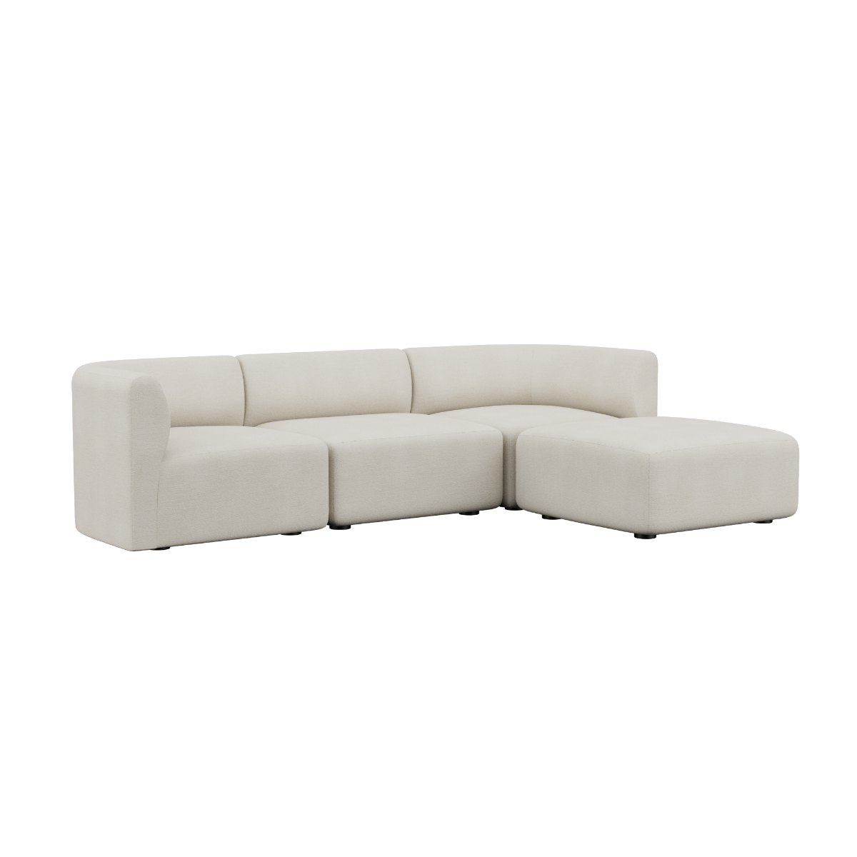 variant_8601107% | Fjord Sofa - 3 pers. - Sealife Ivory Med puf | SACKit