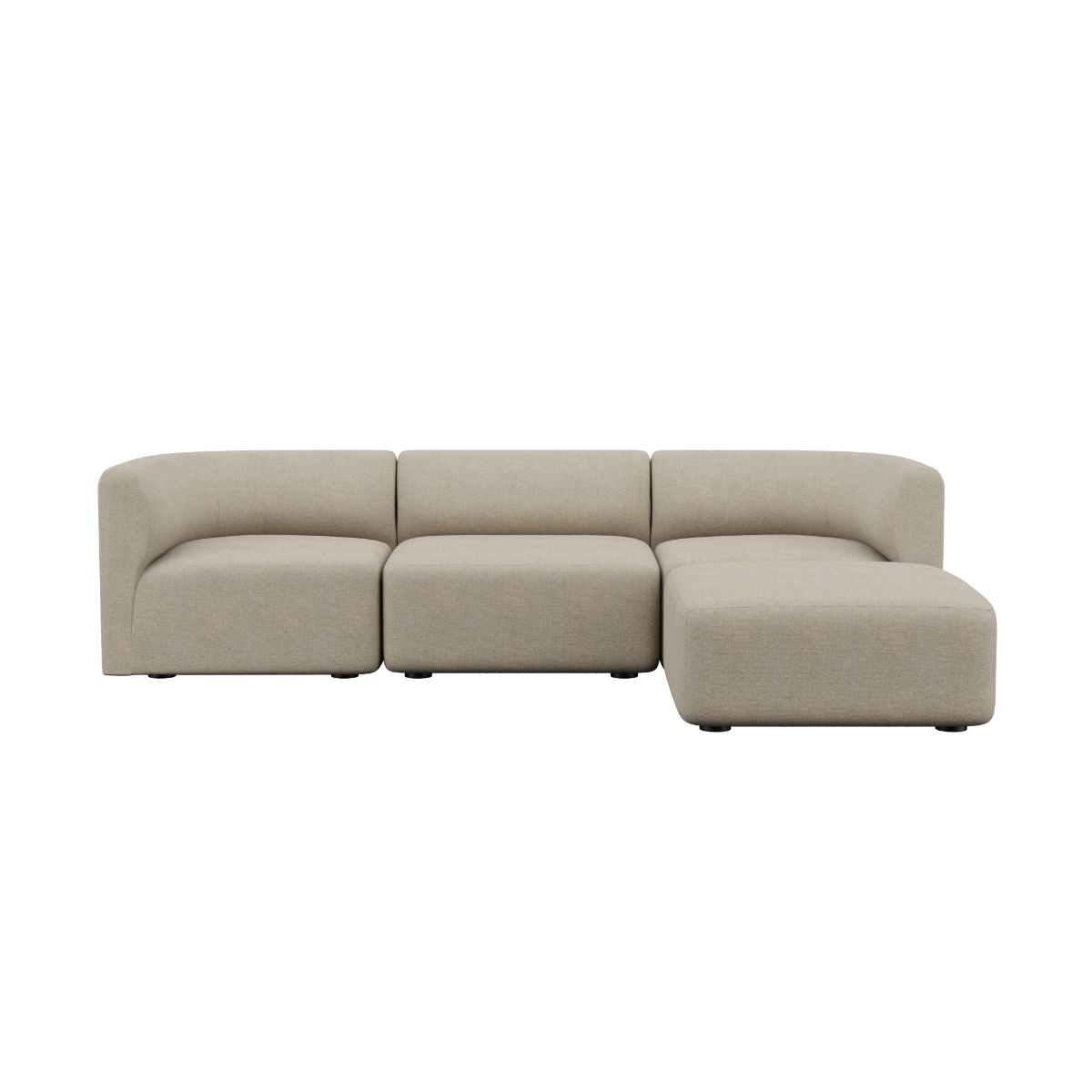  | Fjord Sofa - 3 pers. - Cosmo Beige Med puf | SACKit