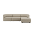  | Fjord Sofa - 3 pers. - Cosmo Beige Med puf | SACKit