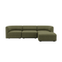  | Fjord Sofa - 3 pers. - Cosmo Olive Med puf | SACKit