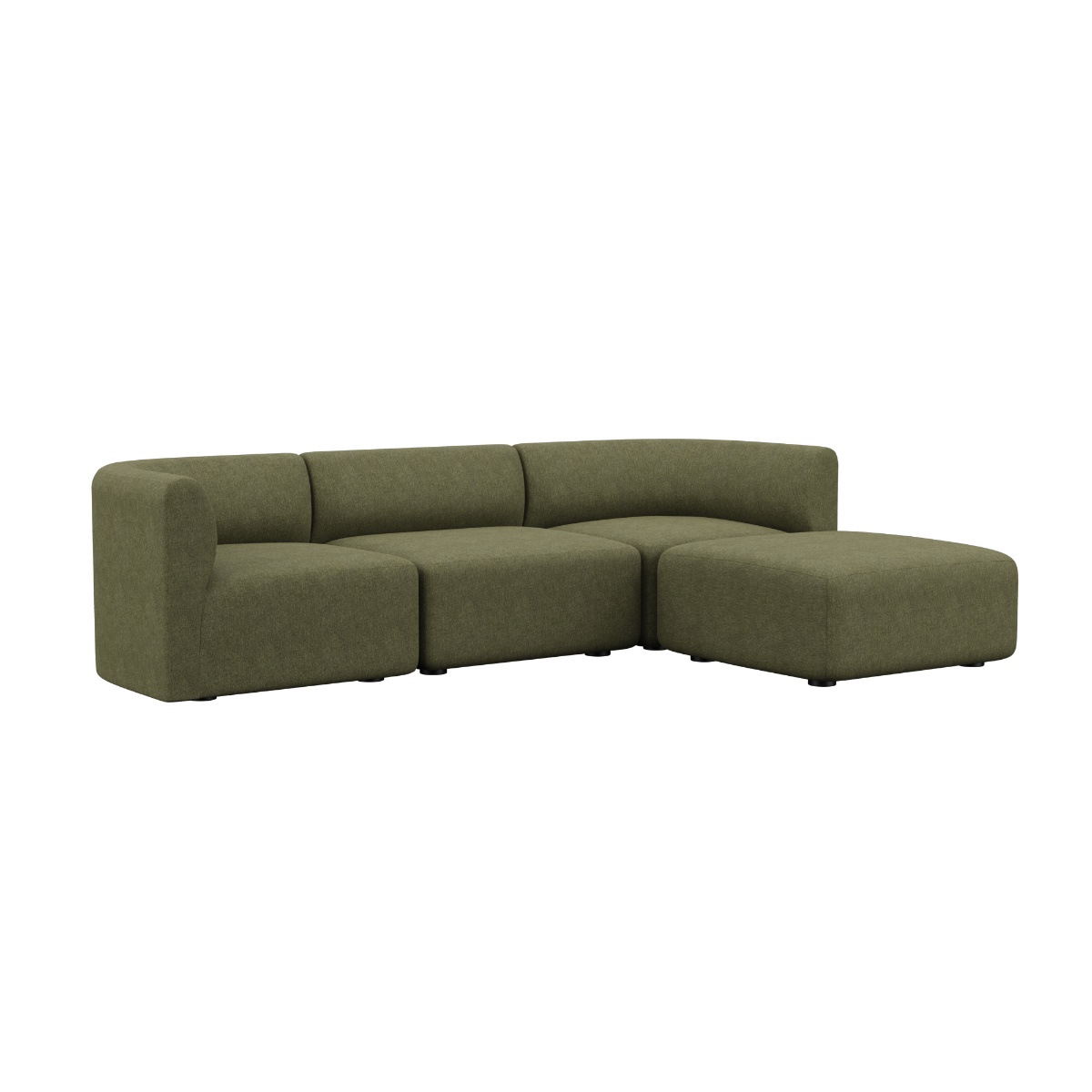 variant_8601109% | Fjord Sofa - 3 pers. - Cosmo Olive Med puf | SACKit