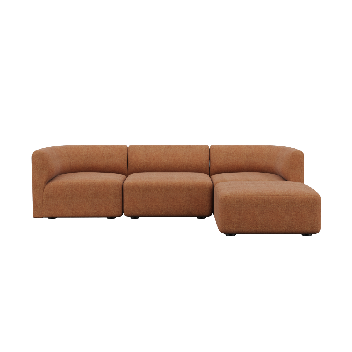  | Fjord Sofa - 3 pers. - Cosmo Terracotta Med puf | SACKit