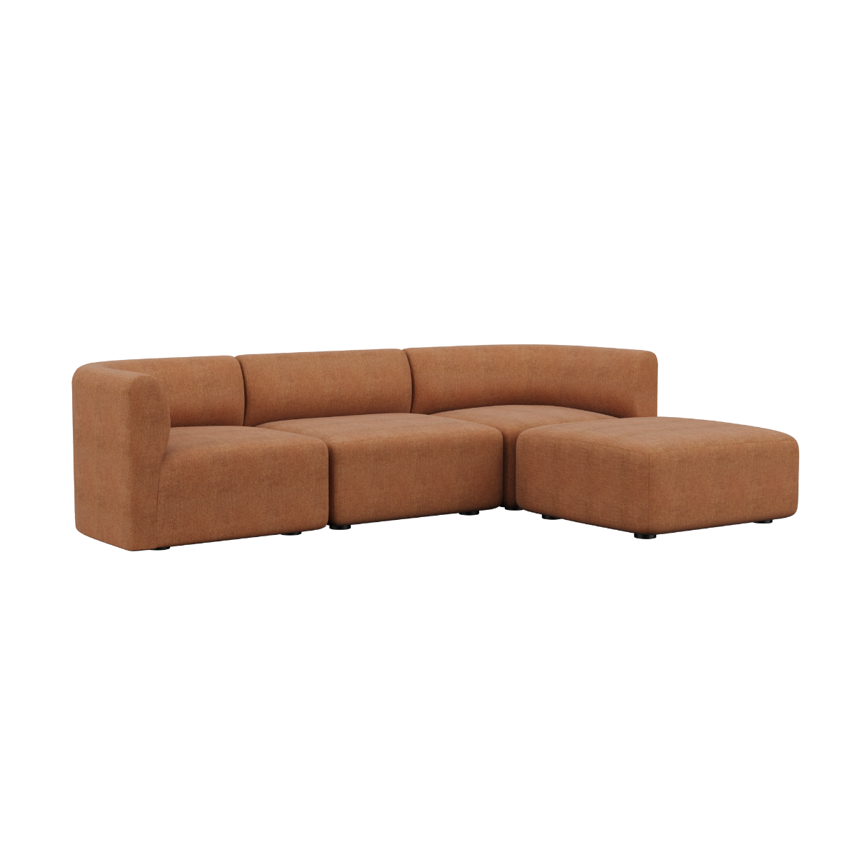 variant_8601110% | Fjord Sofa - 3 pers. - Cosmo Terracotta Med puf | SACKit