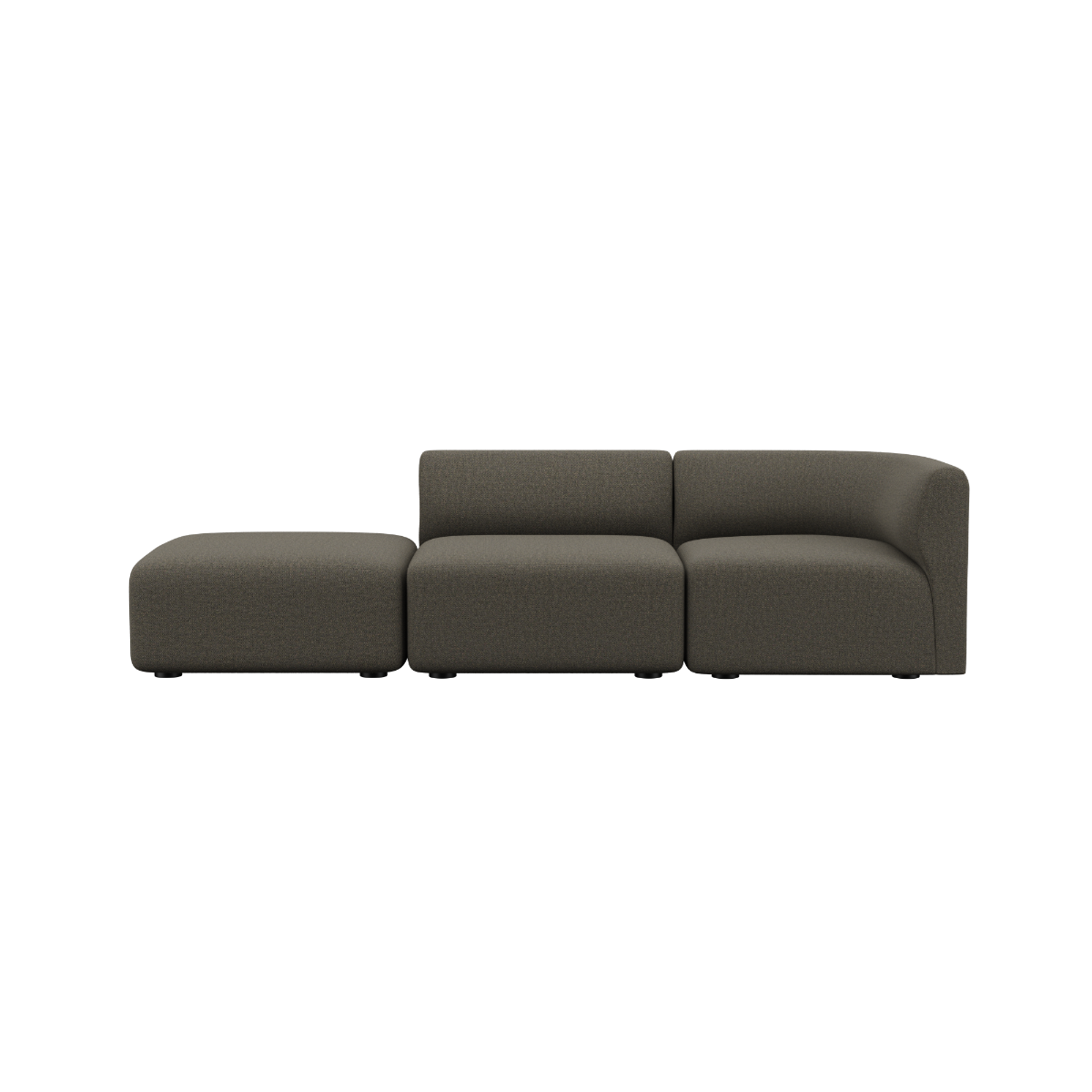  | Fjord Sofa - 2 pers. med open end - Sealife Brown | SACKit
