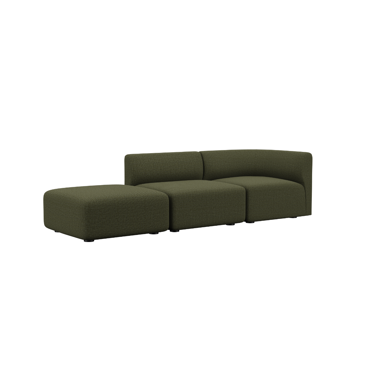 variant_8601119% | Fjord Sofa - 2 pers. med open end - Cosmo Olive | SACKit