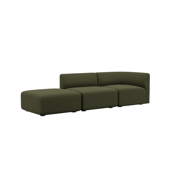 variant_8601119% | Fjord Sofa - 2 pers. med open end - Cosmo Olive | SACKit