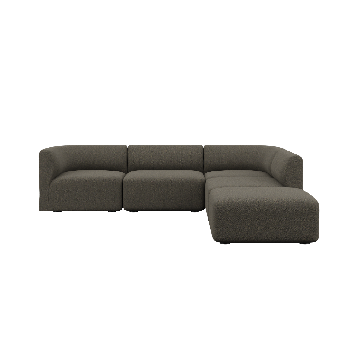  | Fjord Sofa - Hjørnesofa med open end - Sealife Brown | SACKit
