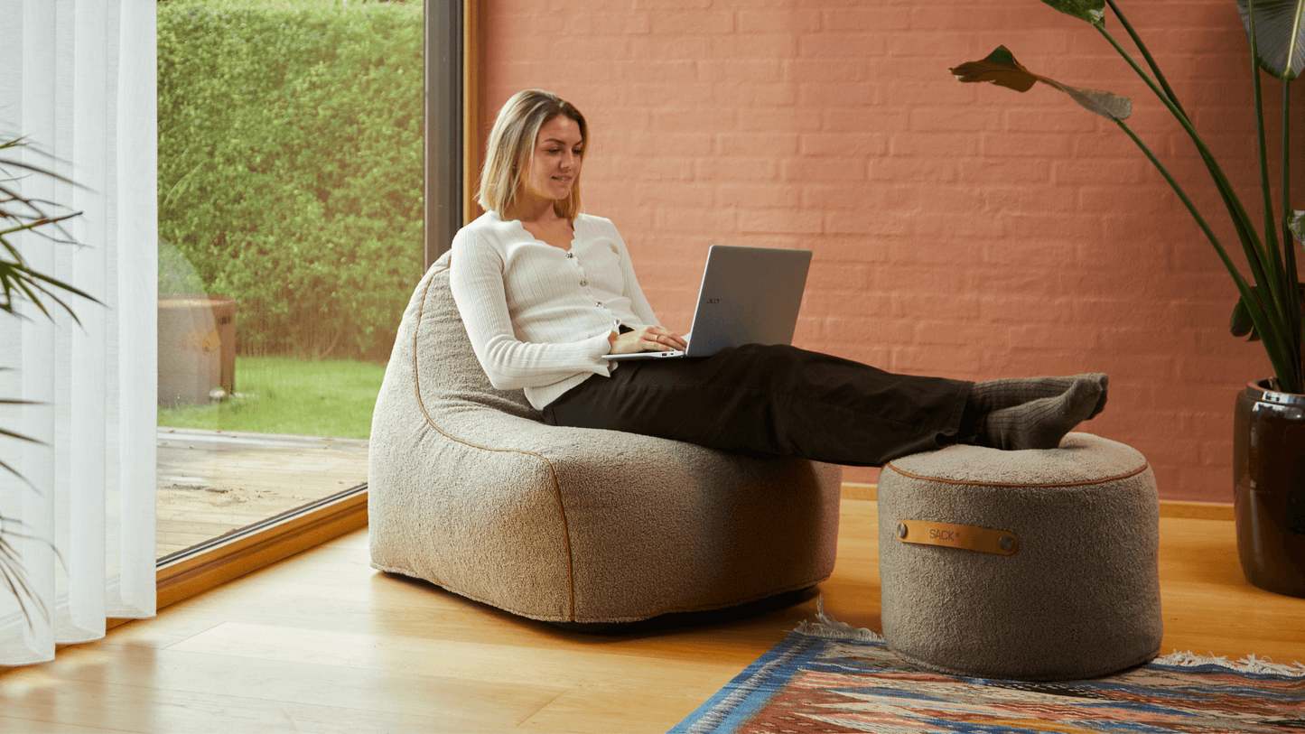 SACKit Pouf Indoor - Indendørspuf til fodstøtte eller sidebord
