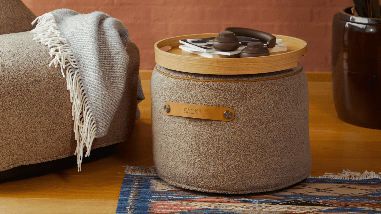 SACKit Pouf Indoor - Indendørspuf til fodstøtte eller sidebord