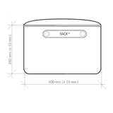 SACKit Chair & Pouf Indoor i blødt tekstil, rund puf og sækkestol med ryglæn i neutral farve.