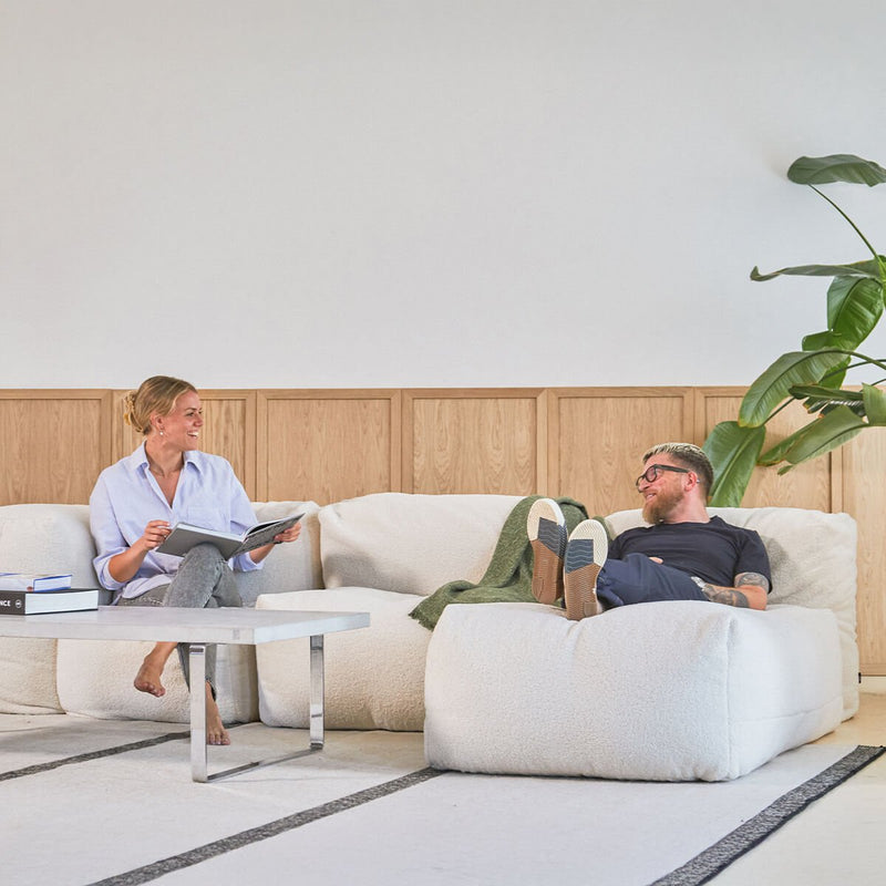 Soft Sofa Indoor - Lounger | Soft Sofa Indoor - Lounger - Orange Jaquard | SACKit