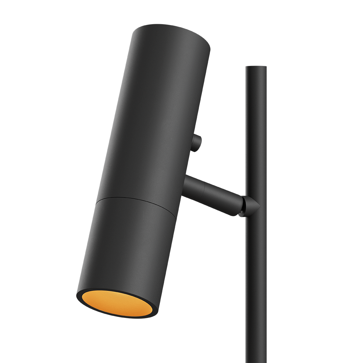 Sort Expo Table bordlampe med mat aluminium og marmorfod, indendørs belysning.