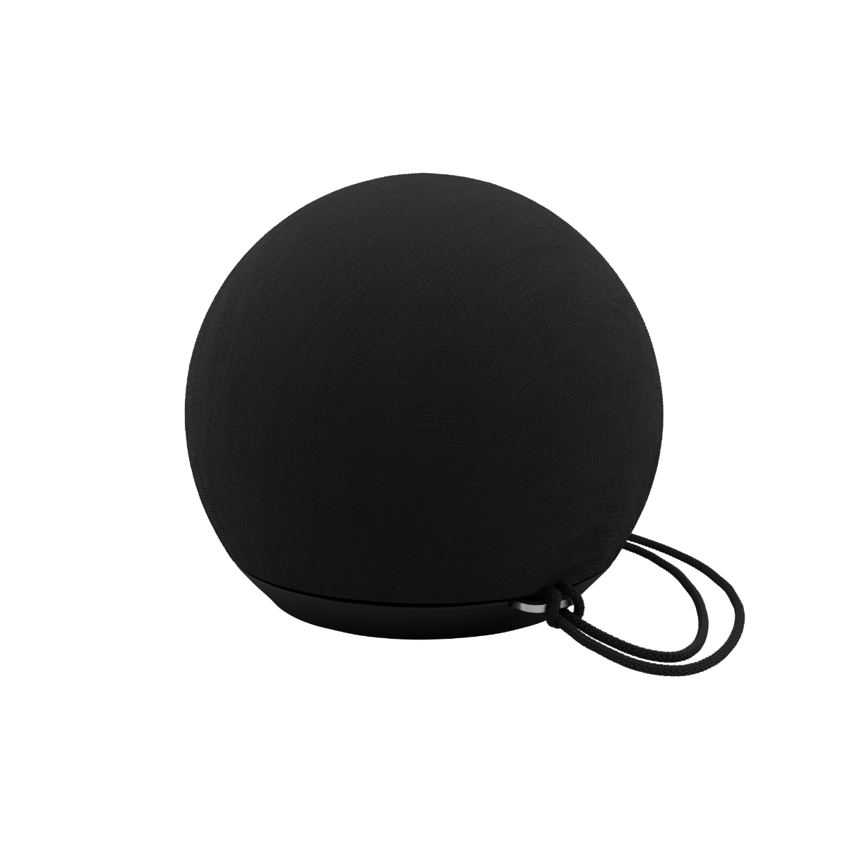 Play Mini Bluetooth højtaler i sort carbon med silikoneknapper og slidstærkt polyestertekstildesign.