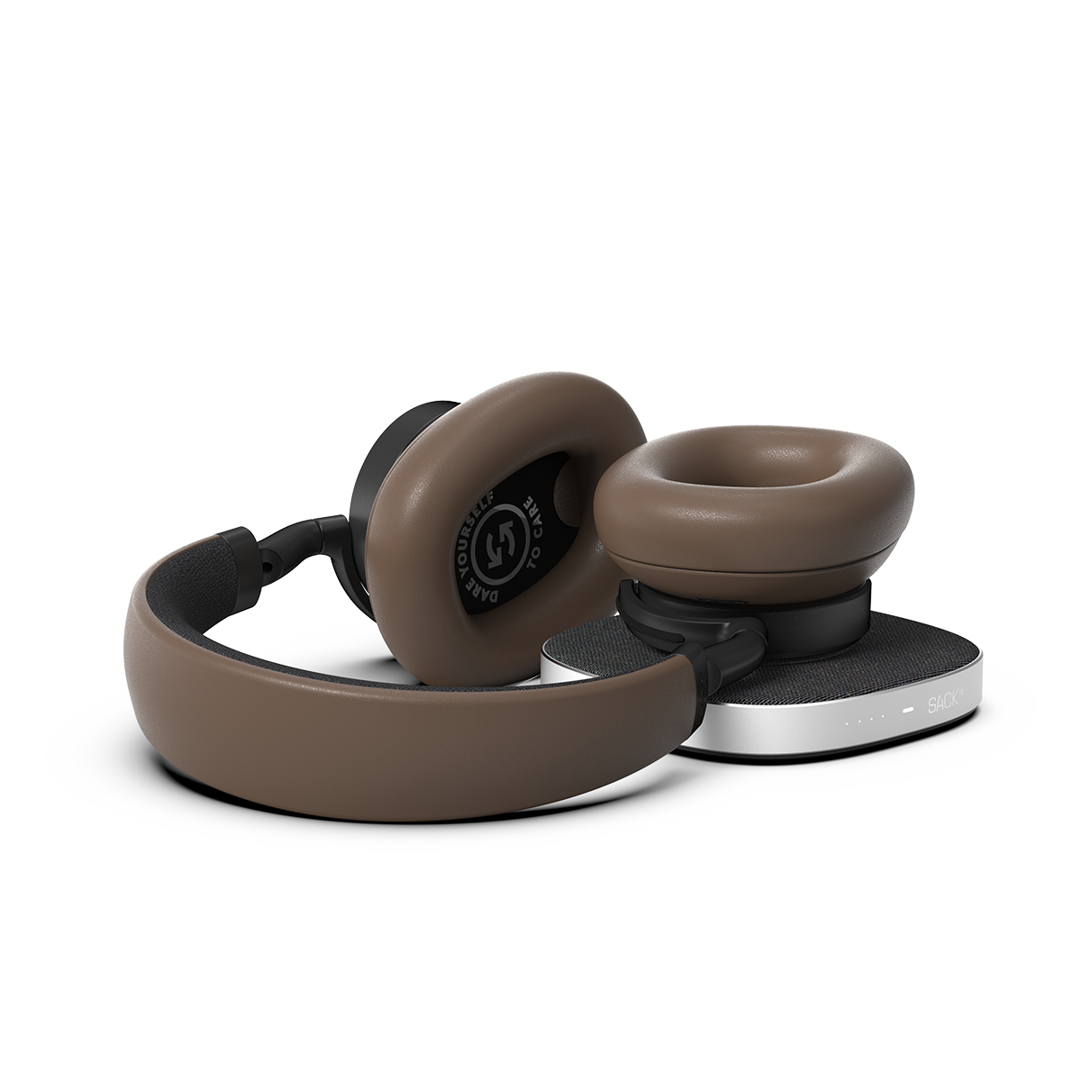 Brune Touch 400 høretelefoner med bløde ørepuder og minimalistisk design.