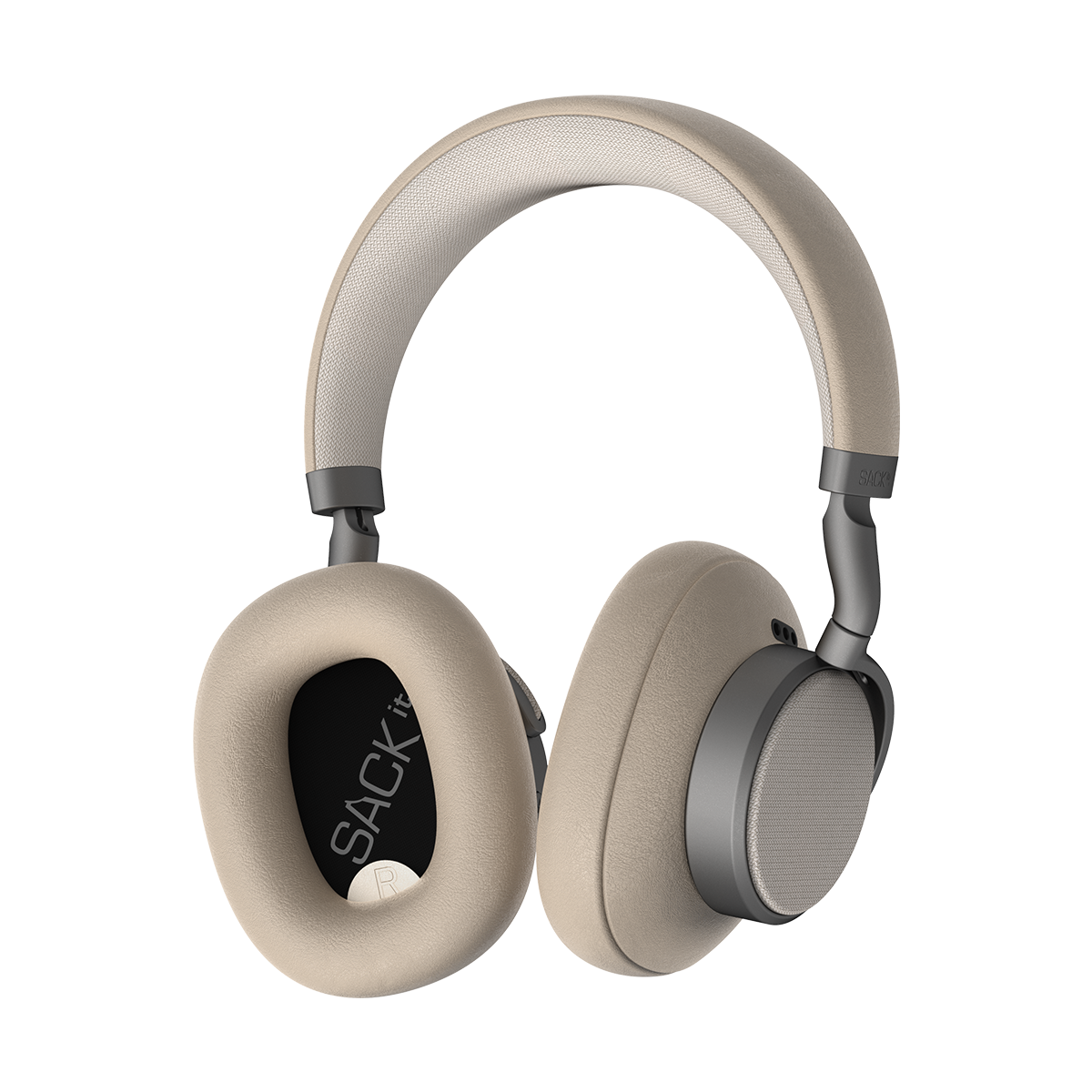 Beige Touch 400 høretelefoner med roterbare earcups og bløde puder i PU-læder og tekstil.