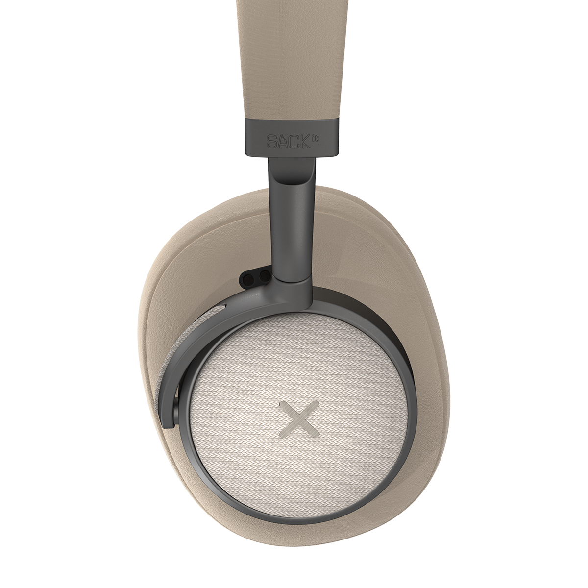 Beige Touch 400 høretelefoner med roterbare earcups og blødt materiale i PU-læder og tekstil.