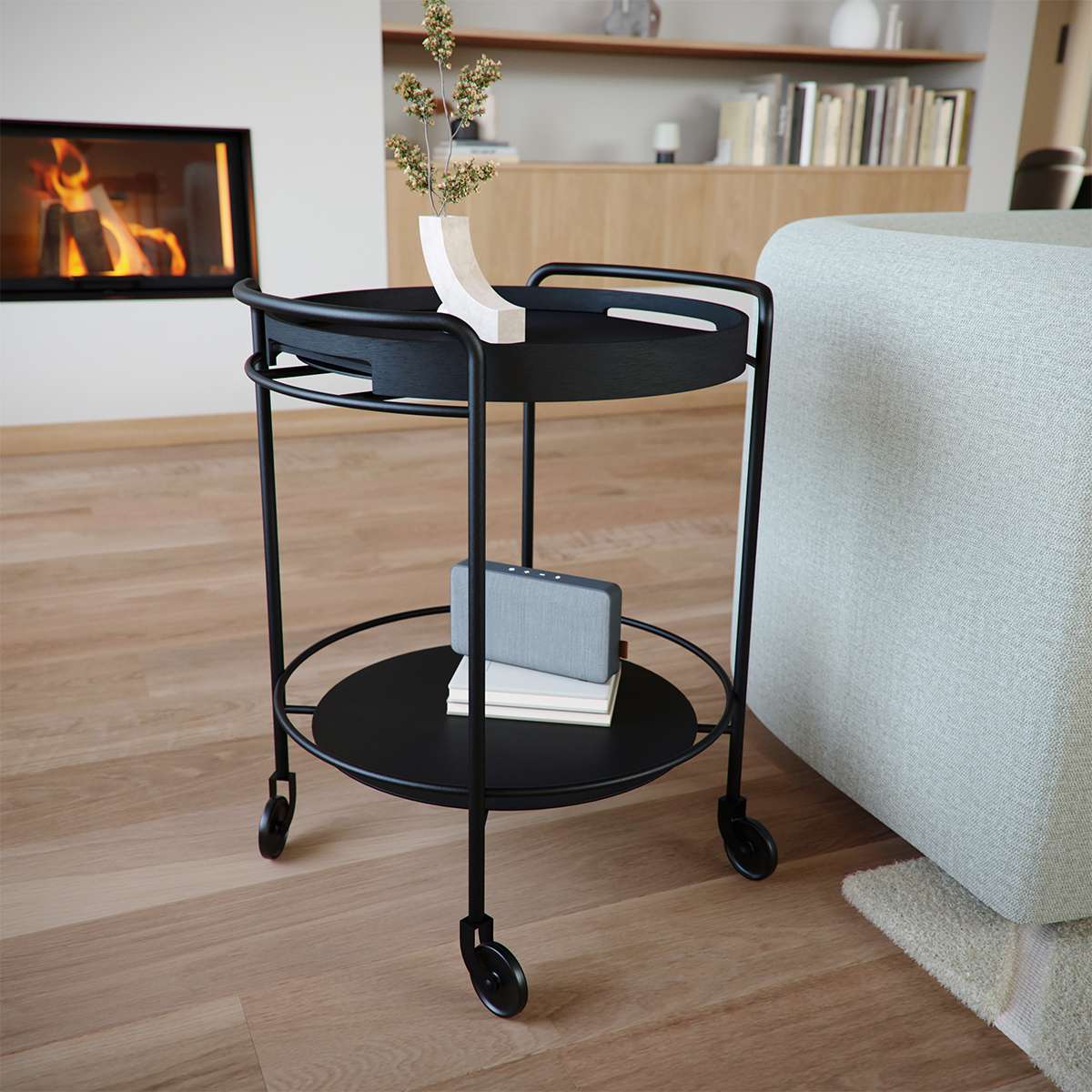 Serving Table w/ Nordic Serving Tray