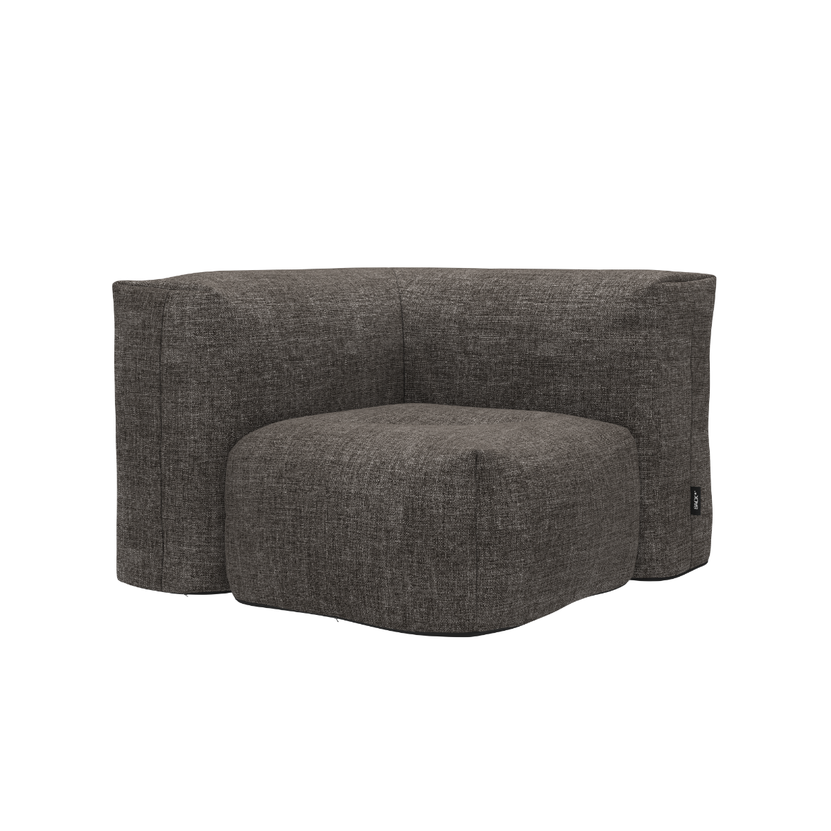 Soft Sofa Outdoor hjørnesofa i Kirra Noir tekstil, blød og formstabil til udendørs brug.