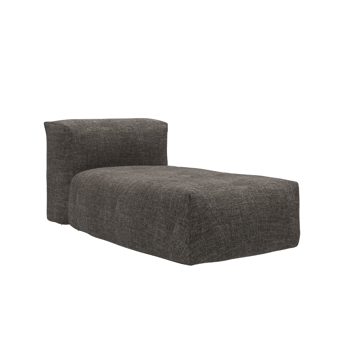 Udendørs Soft Sofa Lounger i sort Kirra Noir tekstil med bløde puder og lav ryg.