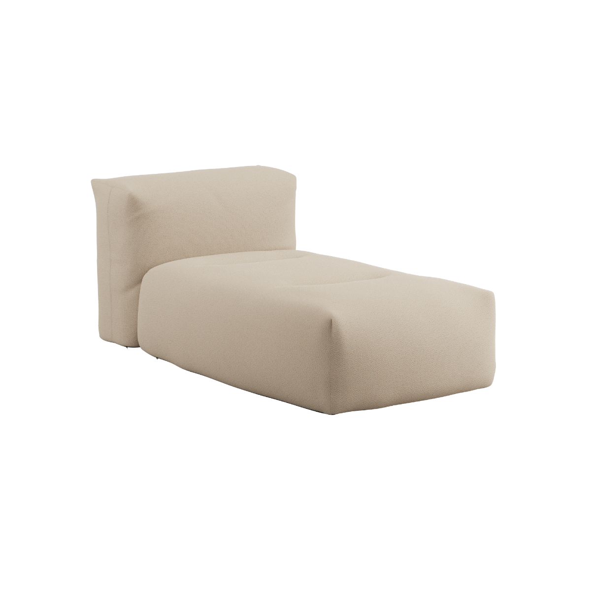 Udendørs Soft Sofa Lounger med bløde puder i neutralt design, velegnet til afslapning.