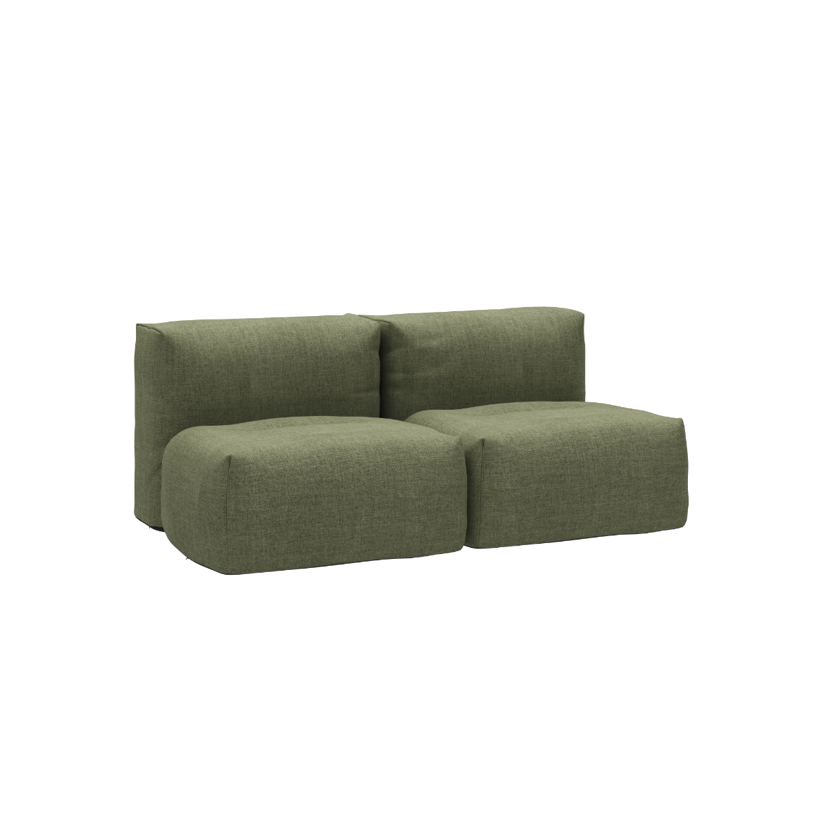 Udendørs 2-personers Soft Sofa i Kirra Olive med blødt, formstabilt design uden stel.