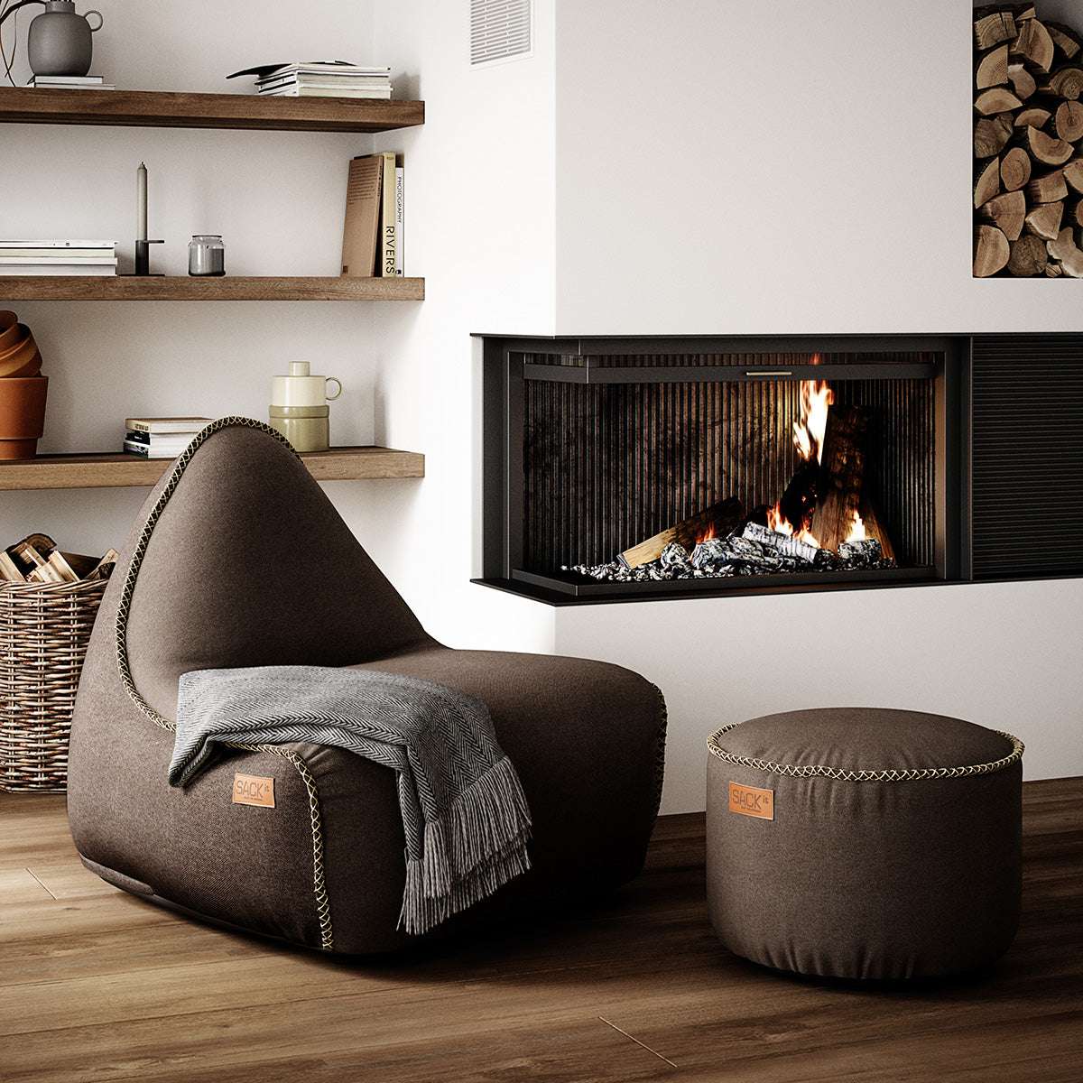 Canvas Lounge Chair | Canvas Lounge Chair - Canvas Brown | SACKit