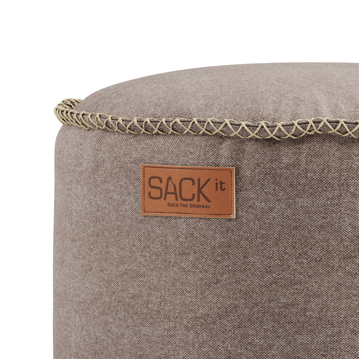 Canvas Pouf 2 Pack i Canvas Sand fra sackit