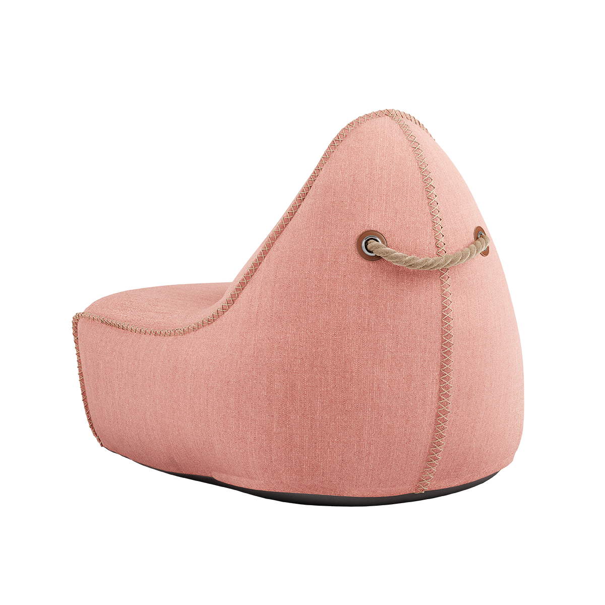 Cobana Lounge Chair i grå sækkestol med ryglæn i slidstærkt og vandafvisende materiale.