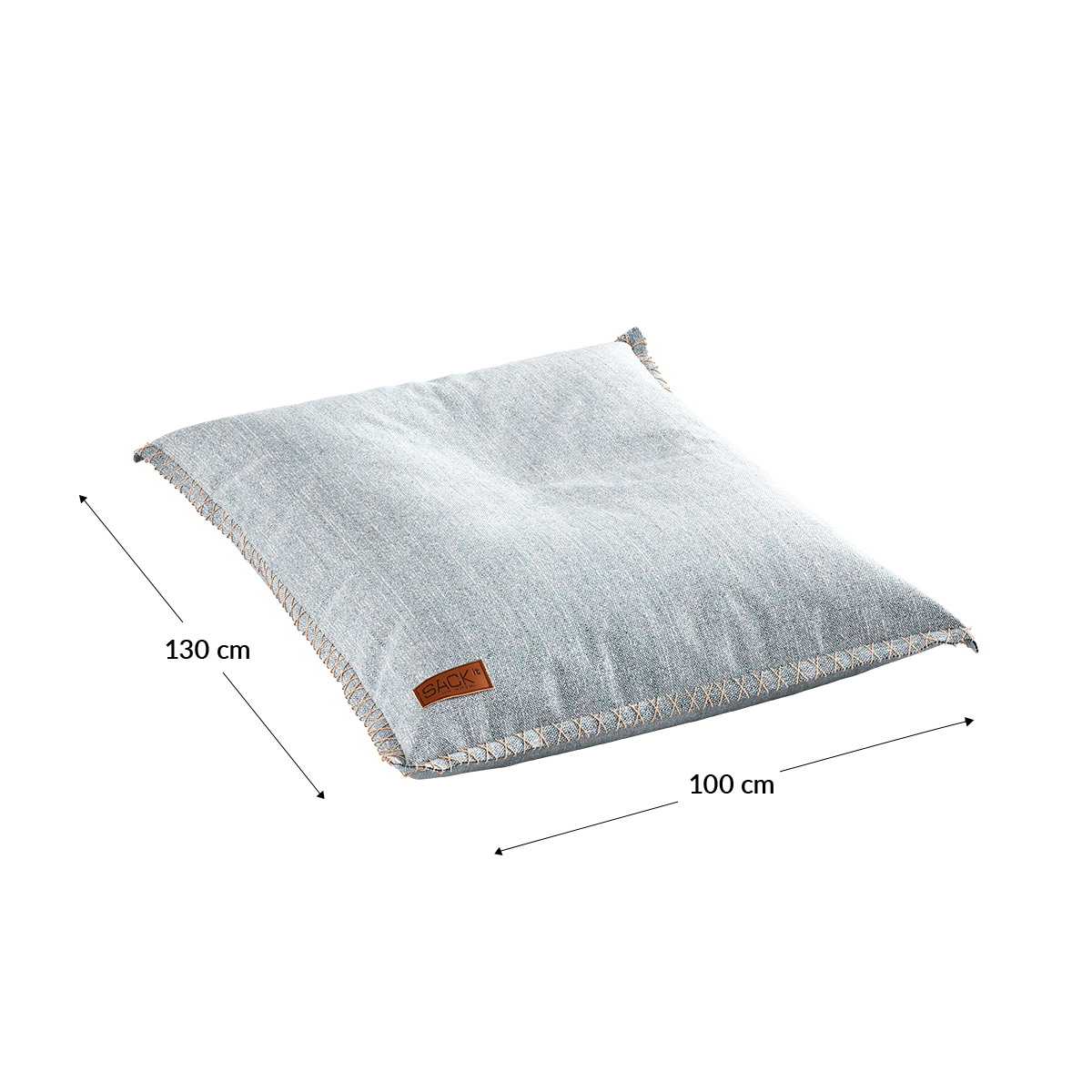 Cobana Junior Beanbag i grå, vandafvisende og slidstærk sækkestol til børn.