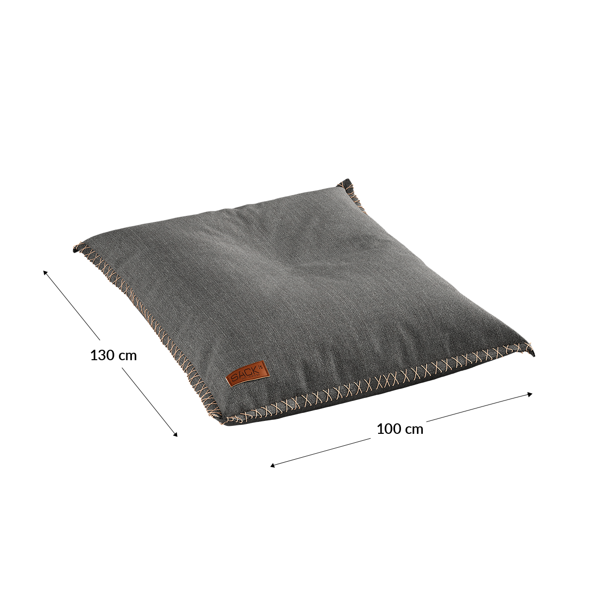 Cobana Junior Beanbag i grå, udendørs og indendørs børnesækkestol med vandafvisende tekstil.