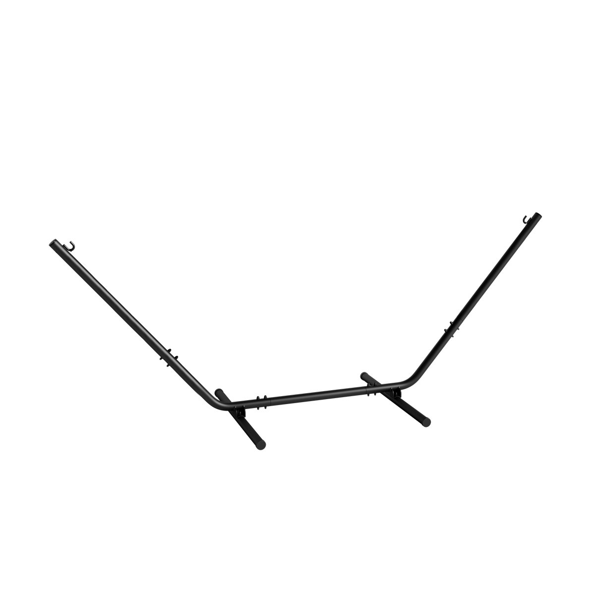 Sort Cobana Hammock Frame i pulverlakeret aluminium til udendørs brug.