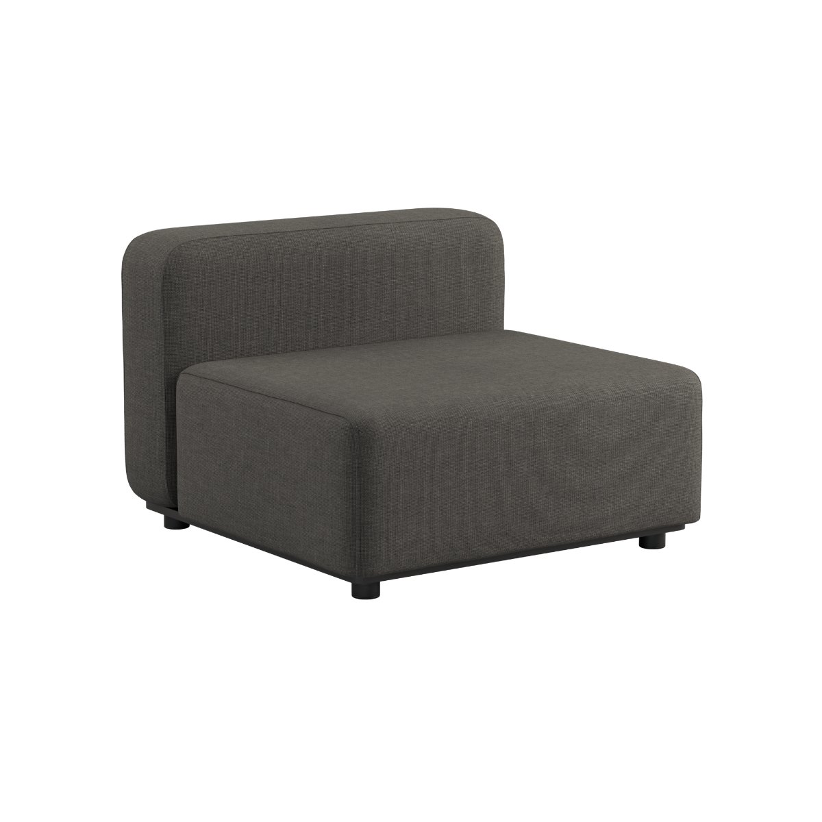 Kirra Noir Cobana Lounge Sofa modul i sort med pulverlakeret aluminiumsramme og tekstil i udendørs design.