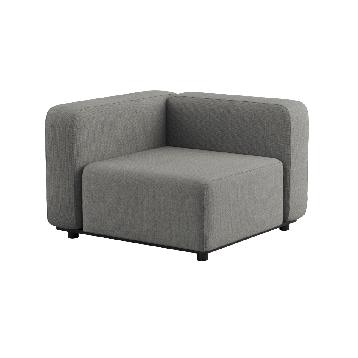 Kirra Grey Cobana Lounge Sofa corner module with powder-coated aluminum frame and outdoor fabric upholstery.