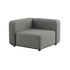 Kirra Grey Cobana Lounge Sofa corner module with powder-coated aluminum frame and outdoor fabric upholstery.