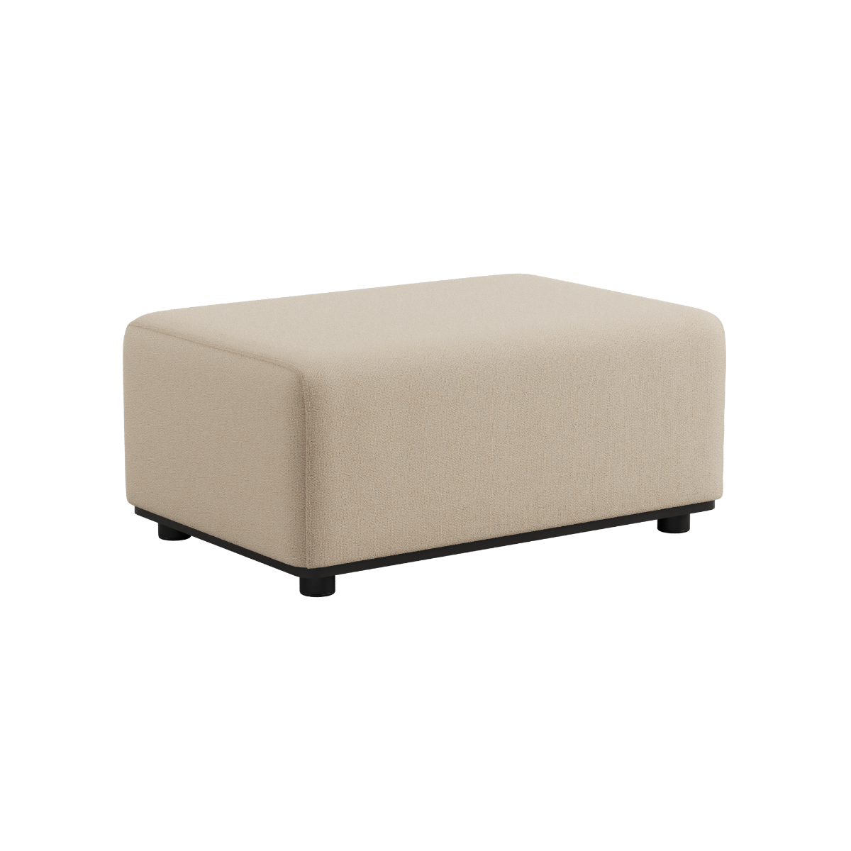 Boucle Beige Cobana Lounge Sofa pouf med pulverlakeret aluminiumsramme og tekstil i skandinavisk design.