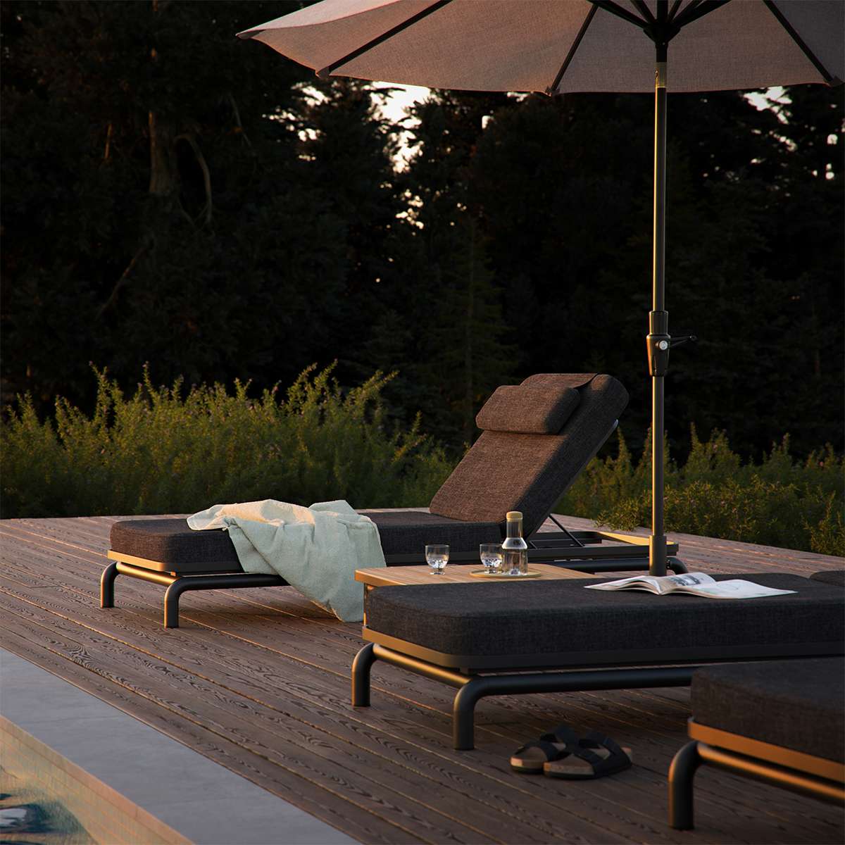 Kirra Sunbed | Kirra Sunbed - Kirra Noir | SACKit