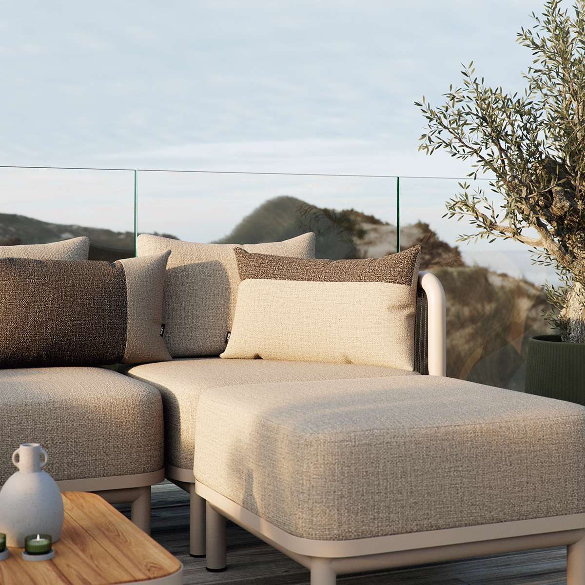 Tide Cushion | Tide Cushion - Sand/Noir | SACKit