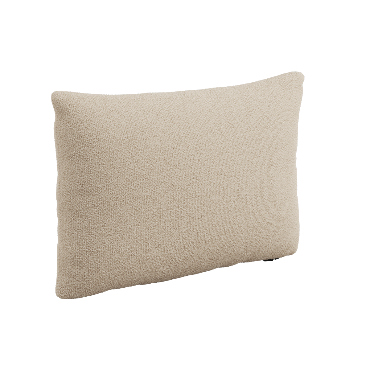 Rektangulær udendørspude i boucle beige med blødt fyld og slidstærkt tekstil.