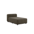 Cobana Lounge Sofa chaise module in brown with powder-coated aluminum frame and Olefin fabric.