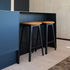 Nordic Bar Stool - Black Stained Oak | Nordic Bar Stool - Black Stained Oak - 68 cm Luna Sandstone | SACKit