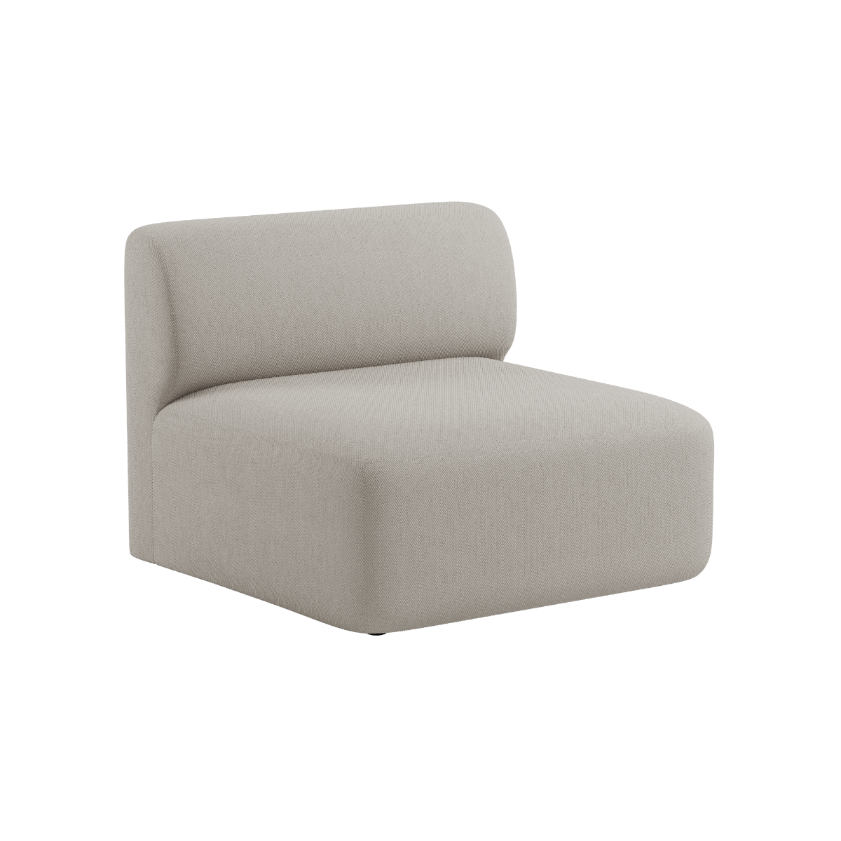 Fjord Sofa sædesektion i blød Sealife Ivory tekstil med afrundede kanter og modulært design