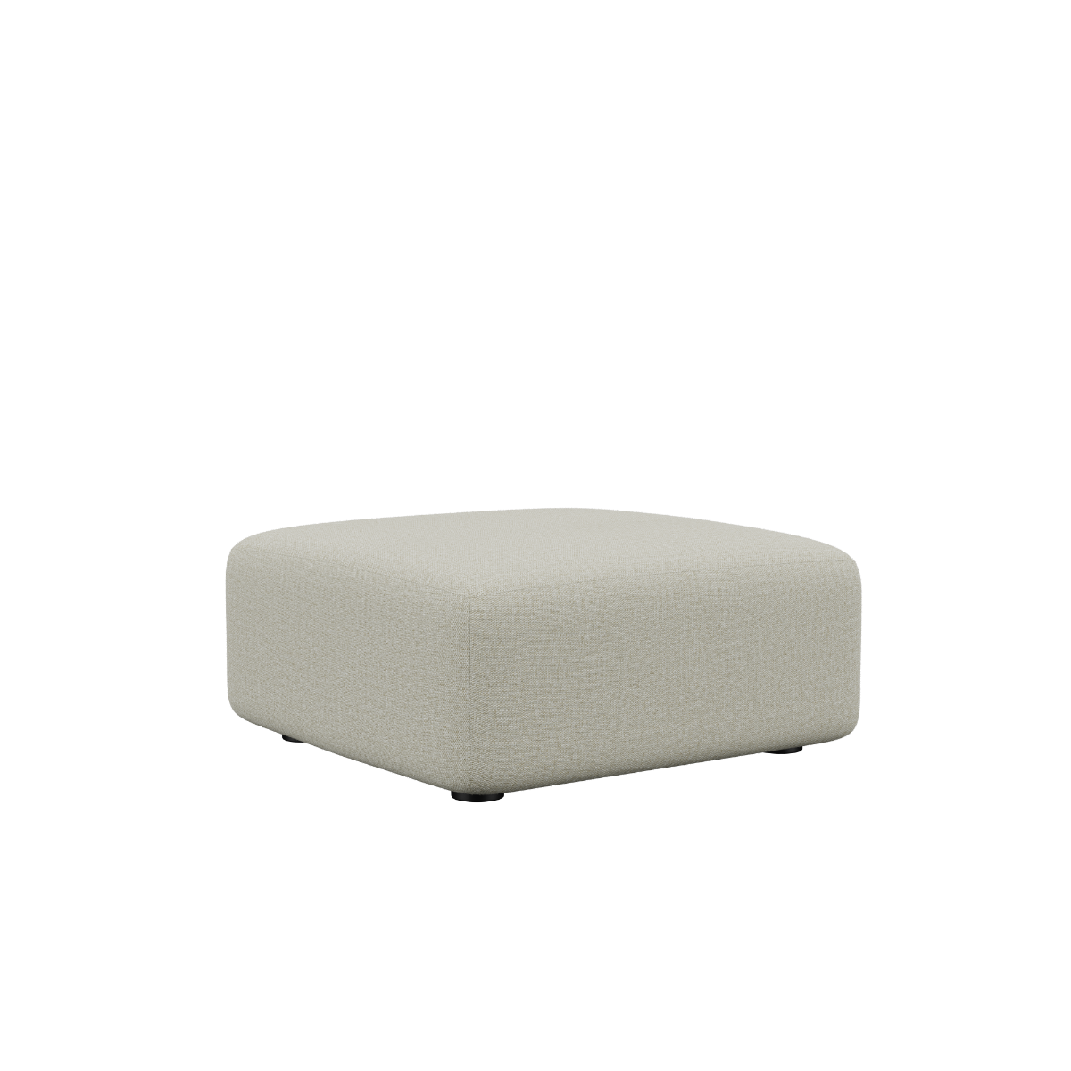 Fjord Sofa pouf i blød Cosmo Mustard tekstil med afrundede kanter og skandinavisk design.