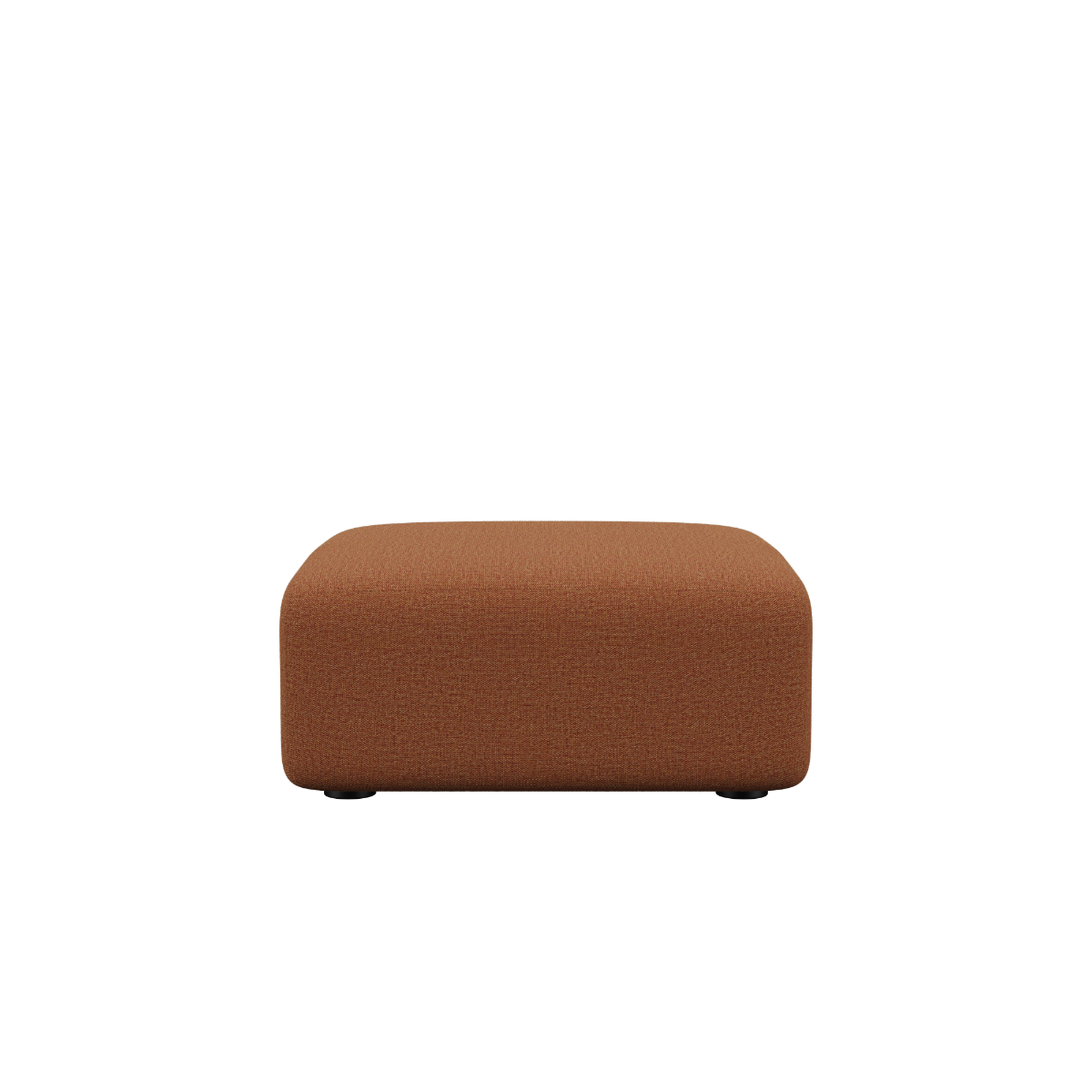 Fjord Sofa pouf i Cosmo Mustard med bløde former og tekstil i boucle-stof.