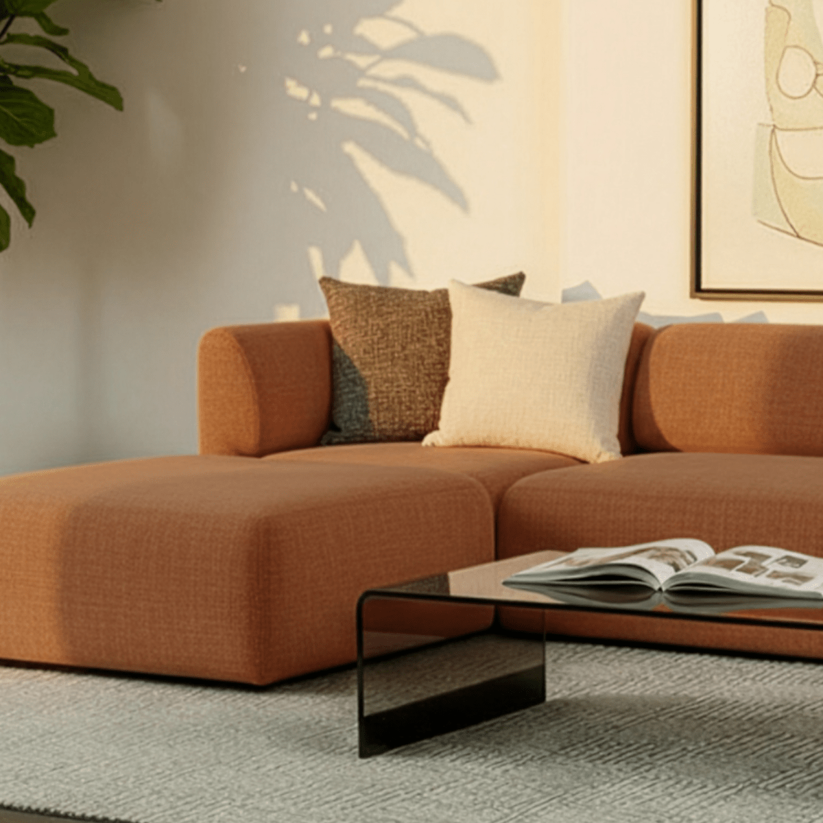 Fjord Sofa - Pouf | Fjord Sofa - Pouf - Cosmo Terracotta | SACKit