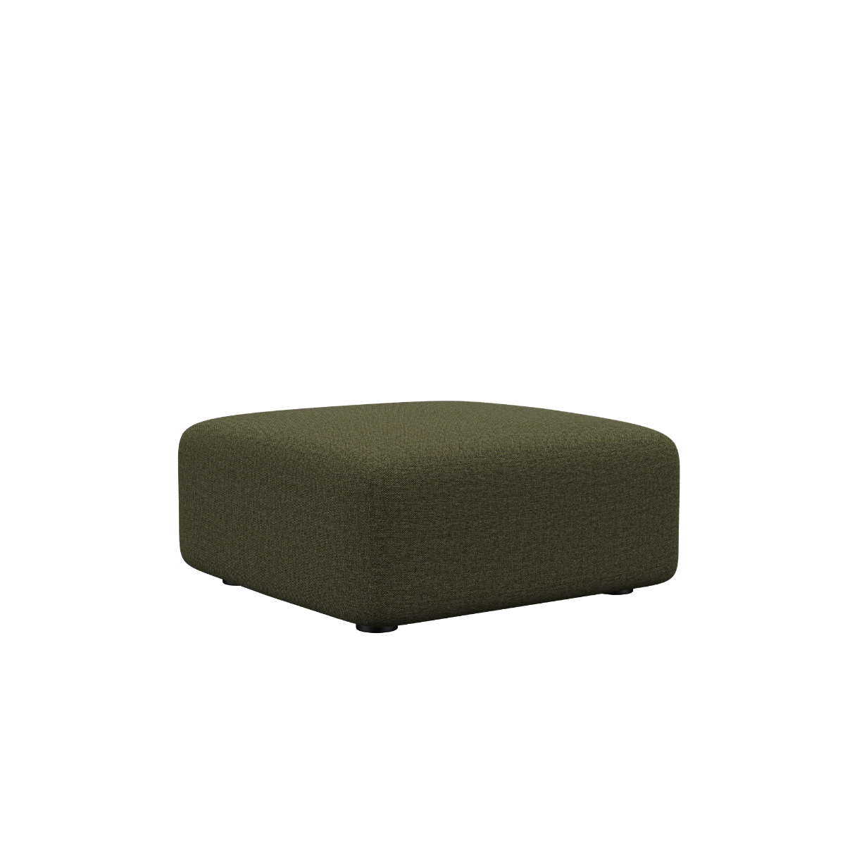 Fjord Sofa Pouf i blød Cosmo Mustard tekstil med rundet form og skandinavisk design.