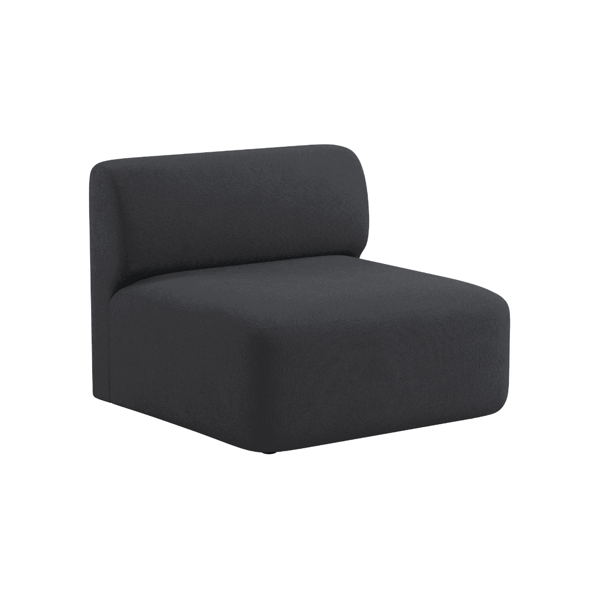 Fjord Sofa sædesektion i Cosmo Slate tekstil med bløde, afrundede kanter og modulært design.