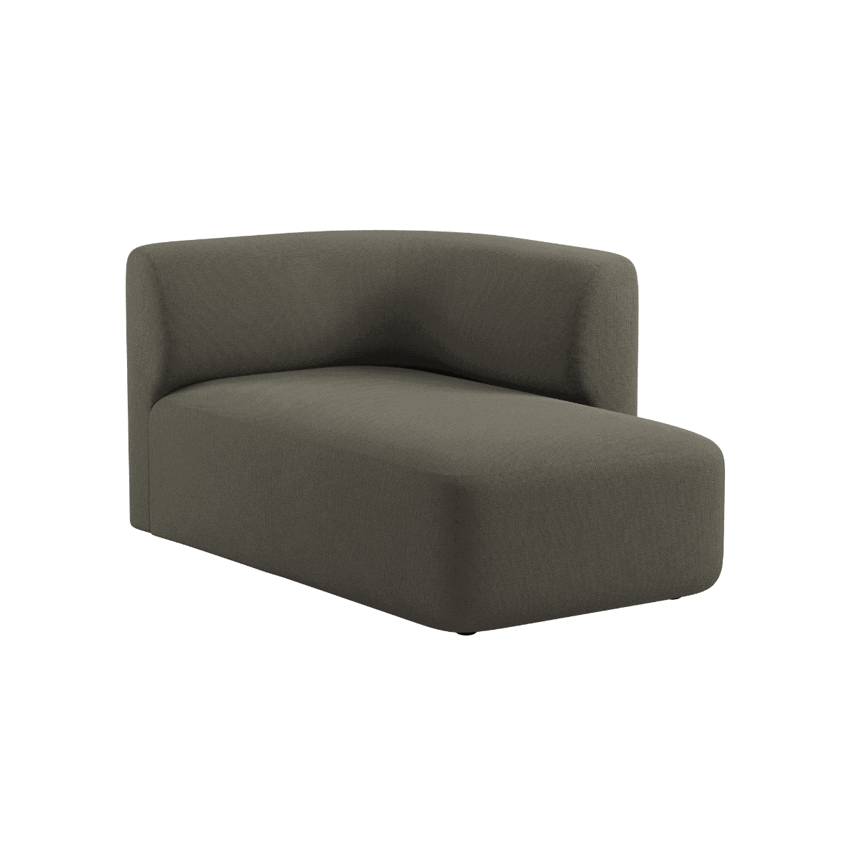 Fjord Sofa med chaiselong til højre i stof Cosmo Stone med bløde linjer og skandinavisk design.
