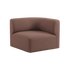 Brun venstrevendt hjørnesektion til Fjord sofa fra sackit med bløde linjer og komfortabel polstring i skandinavisk design