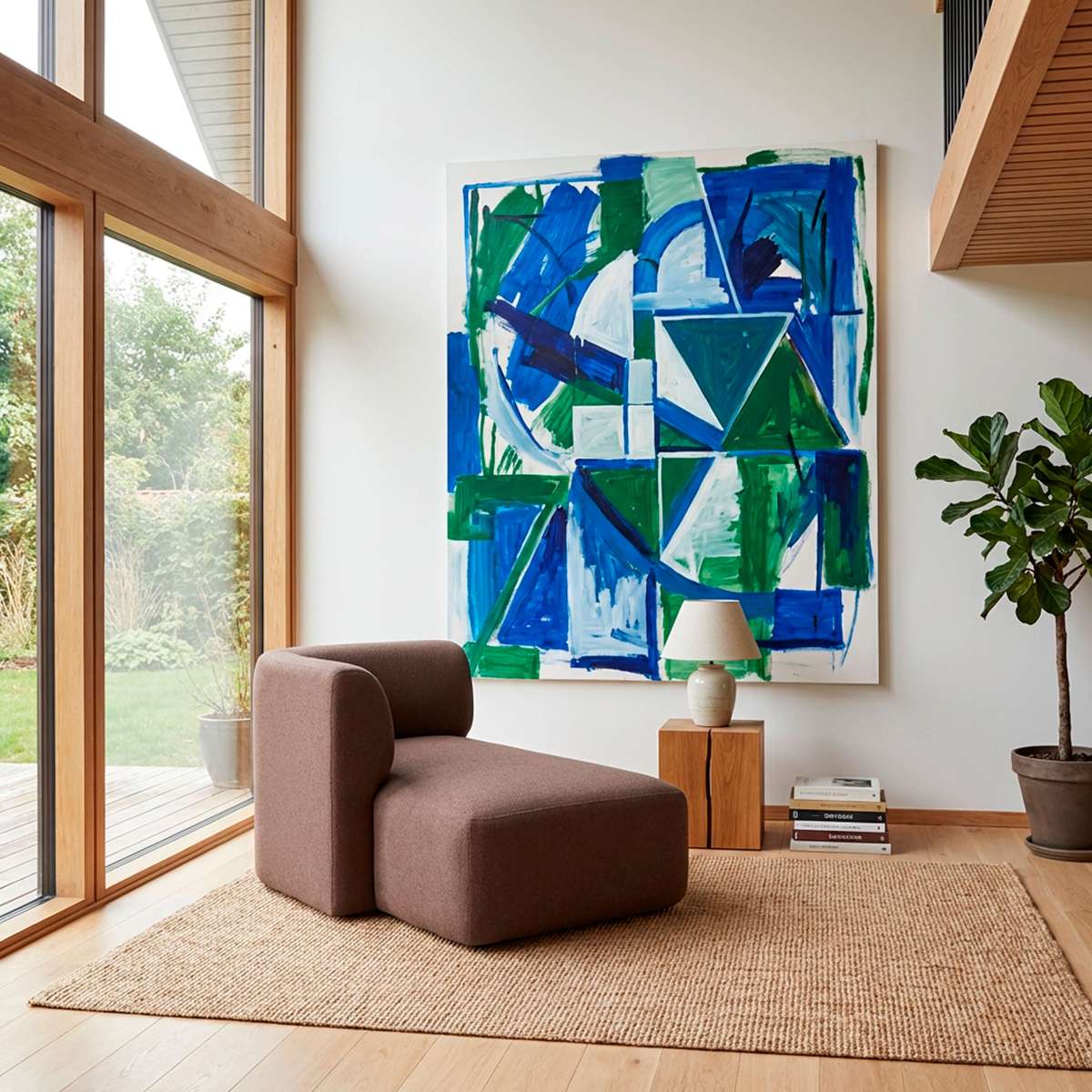 Fjord Sofa med højre chaise i blødt Cosmo Mustard stof med afrundede kanter og skandinavisk design.